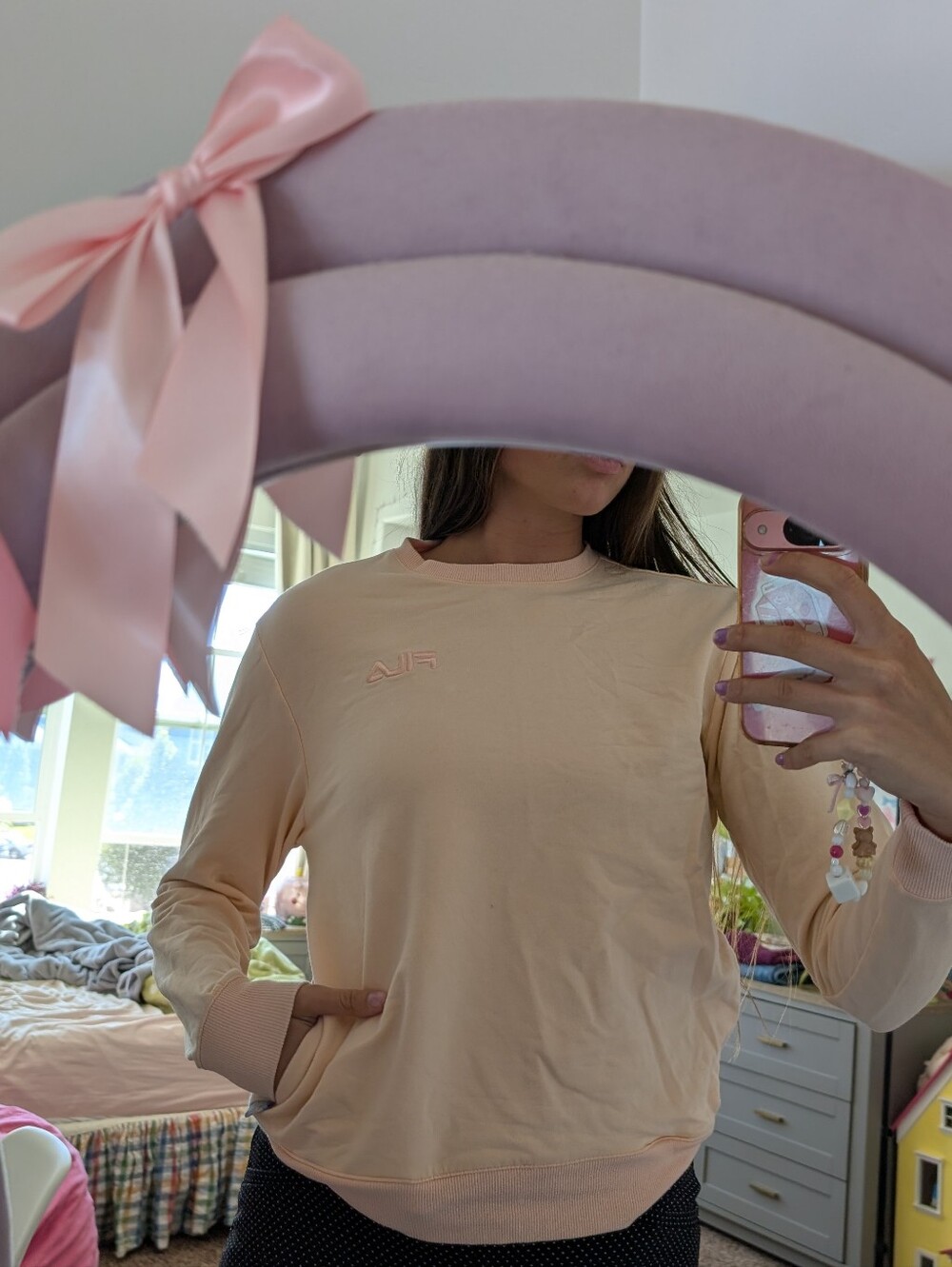 Fila Light Pink Women's Crewneck Sweatshirt Size Small